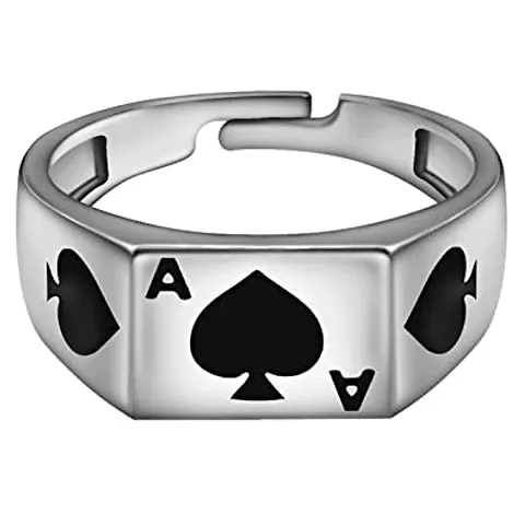 AJS Ace Ring For Him, Adjustable | Rings for Men and Boys