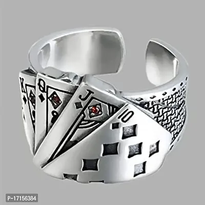 AJS Poker Ring for Men and Boys 316 Stainless Steel Jewelry Gift Comfort Fit | Fashionable Ring For Boys | Perfect Gift For Best Friends, Birthday (Pack of 1-Poker Ring)-thumb3