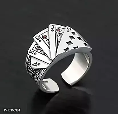 AJS Poker Ring for Men and Boys 316 Stainless Steel Jewelry Gift Comfort Fit | Fashionable Ring For Boys | Perfect Gift For Best Friends, Birthday (Pack of 1-Poker Ring)-thumb4