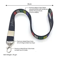 AJS Tibetan Ladakh Prayer Words Lanyard Keychain Combo with Ring to Hold your Car, Bike, Home  Office Keys and with a Hook to Hold your ID Card, Black, Pack of 2-thumb3