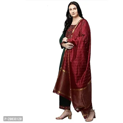 Stylish Cotton Kurta, Bottom and Dupatta Set For Women-thumb0