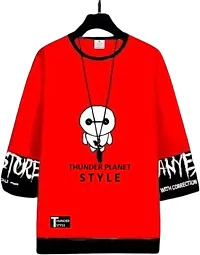 Stylish Red Polyester T-Shirt For Men-thumb1