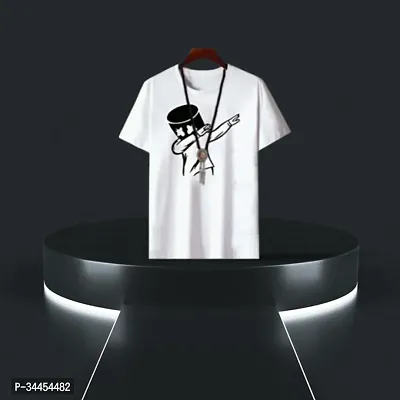 Stylish White Polyester T-Shirt For Men-thumb0