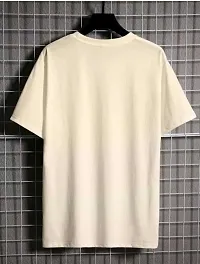 Stylish Peach Cotton Blend T-Shirt For Men-thumb1