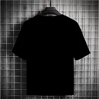 Stylish Black Polyester T-Shirt For Men-thumb1