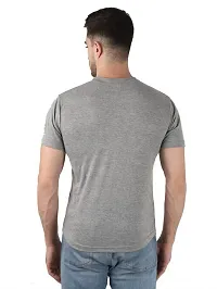 Stylish Grey Polyester T-Shirt For Men-thumb1