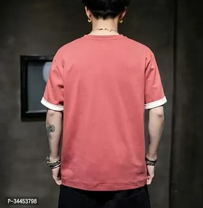 Stylish Pink Polyester T-Shirt For Men-thumb2