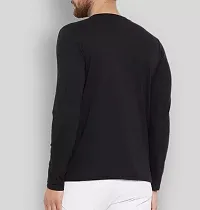 Stylish Black Pure Cotton T-Shirt For Men-thumb1