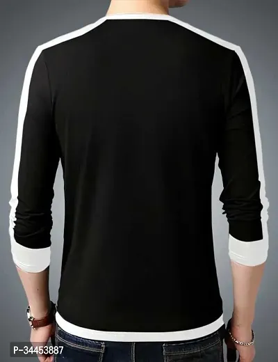 Stylish Black Polyester T-Shirt For Men-thumb2