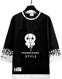 Stylish Black Polyester T-Shirt For Men-thumb1