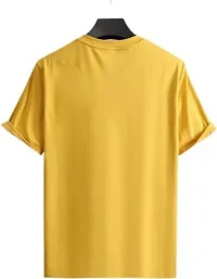 Stylish Yellow Polyester T-Shirt For Men-thumb1