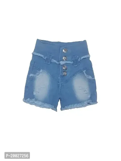 KK  SONS Fancy Denim Shorts for Kids (Girls) P584-thumb0