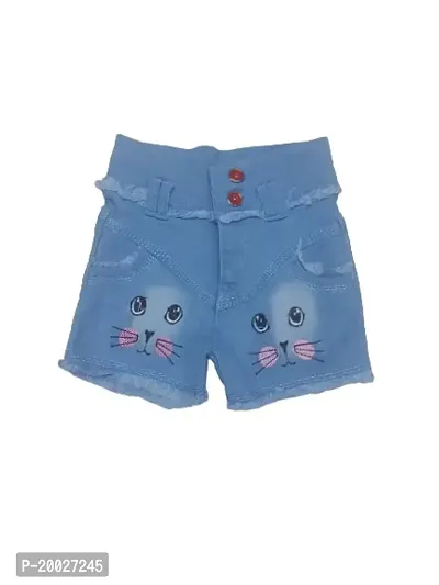 KK  SONS Fancy Denim Shorts for Kids (Girls) P579