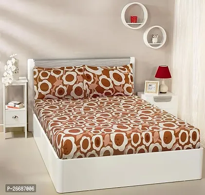 Comfortable Red Cotton Printed King Bedsheet