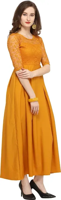 Stylish Fancy Designer Crepe Dresses For Women-thumb1