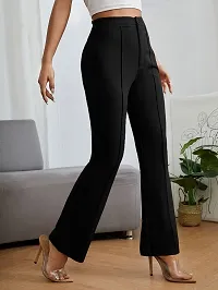 Stylish Fancy Polycotton Solid Regular Fit Trousers For Women-thumb4