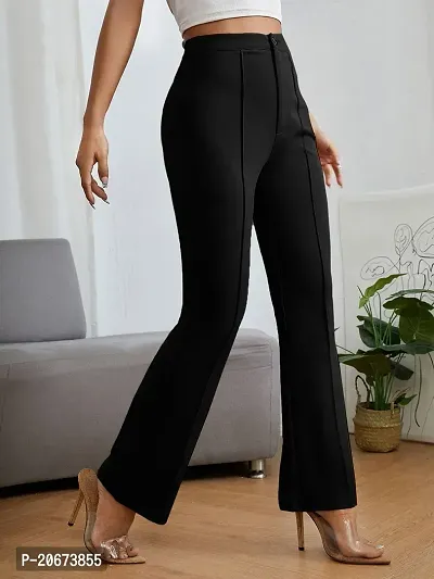 Stylish Fancy Polycotton Solid Regular Fit Trousers For Women-thumb5