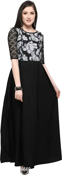 Stylish Fancy Designer Crepe Dresses For Women-thumb4