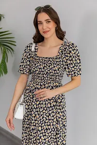 Stylish Crepe Multicoloured Printed Dress For Women-thumb4