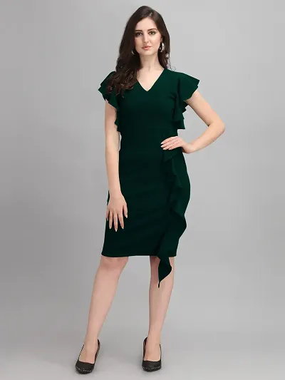 Women Stylish Solid Bodycon Dress