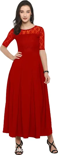 Stylish Fancy Designer Crepe Dresses For Women-thumb0