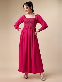 Stylish Fancy Designer Crepe Dresses For Women-thumb3