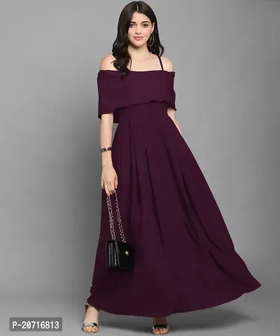 Stylish Fancy Designer Crepe Dresses For Women-thumb0