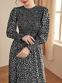 Stylish Fancy Designer Crepe Dresses For Women-thumb2