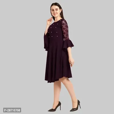 Stylish Fancy Designer Crepe Dresses For Women-thumb4