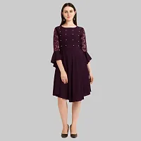 Stylish Fancy Designer Crepe Dresses For Women-thumb2