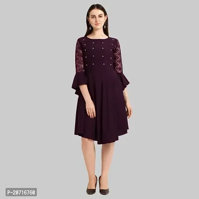 Stylish Fancy Designer Crepe Dresses For Women-thumb3