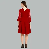 Stylish Fancy Designer Crepe Dresses For Women-thumb1