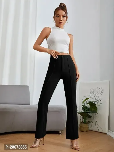 Stylish Fancy Polycotton Solid Regular Fit Trousers For Women-thumb4