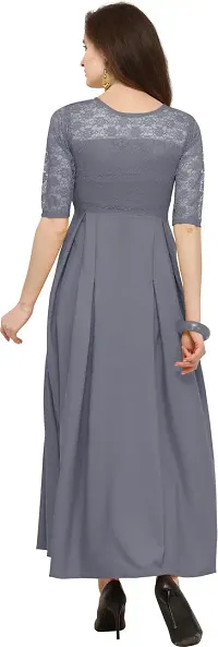 Stylish Fancy Designer Crepe Dresses For Women-thumb1