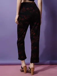 Stylish Fancy Polycotton Printed Regular Fit Trousers For Women-thumb3