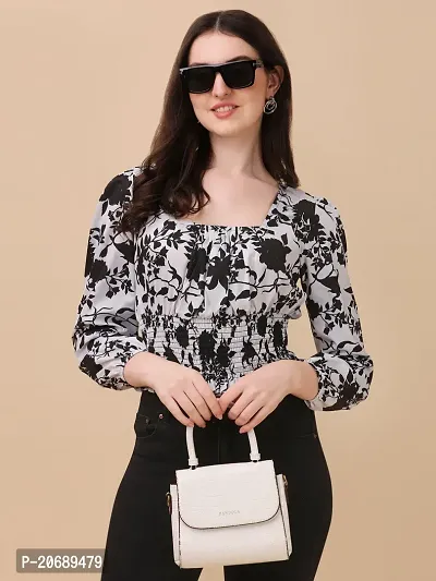 Stylish Fancy Designer Crepe Top For Women-thumb0