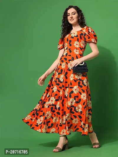 Stylish Fancy Designer Crepe Dresses For Women-thumb0