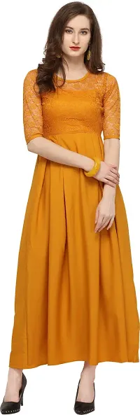 Stylish Fancy Designer Crepe Dresses For Women-thumb2