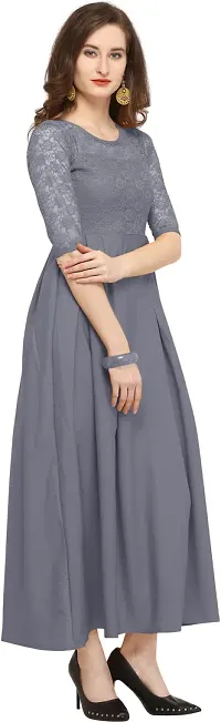 Stylish Fancy Designer Crepe Dresses For Women-thumb2