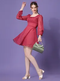 Stylish Fancy Designer Georgette Dresses For Women-thumb1