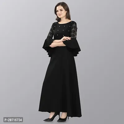 Stylish Fancy Designer Crepe Dresses For Women-thumb3