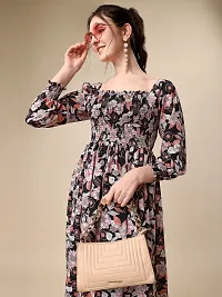 Stylish Crepe Multicoloured Printed Dress For Women-thumb4