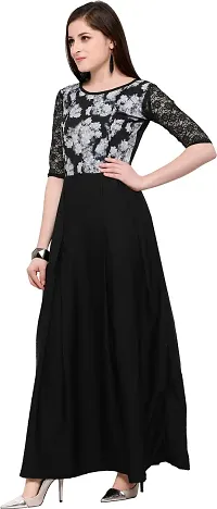 Stylish Fancy Designer Crepe Dresses For Women-thumb1