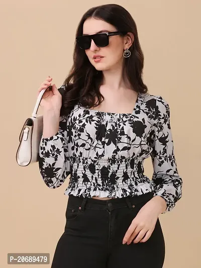 Stylish Fancy Designer Crepe Top For Women-thumb3