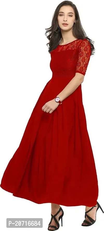 Stylish Fancy Designer Crepe Dresses For Women-thumb3