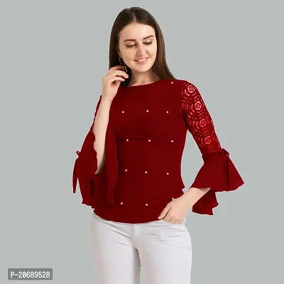 Stylish Fancy Designer Crepe Top For Women-thumb0