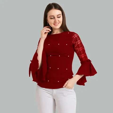 Stylish Fancy Designer Crepe Top For Women