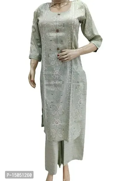 Stylish Cotton Kurti Set For Women-thumb0