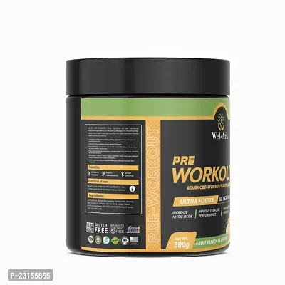 Wel-Ark Pre-Workout | Advanced Workout Supplement| Utra Focus|Caffine|300G| 60 Servings (Fruit Punch)-thumb3