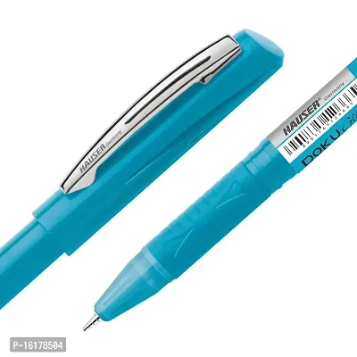 Hauser Doku Glide Ball Pen | Tip Size 0.7 mm | Comfortable Grip With Smudge Free Writing | Sturdy Refillable Ball Pen | Blue Ink, Jar Set of 50 Ball Pen-thumb3